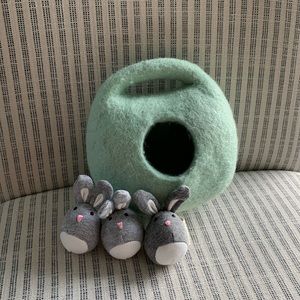 Lovevery Bunnies in a Felt Burrow